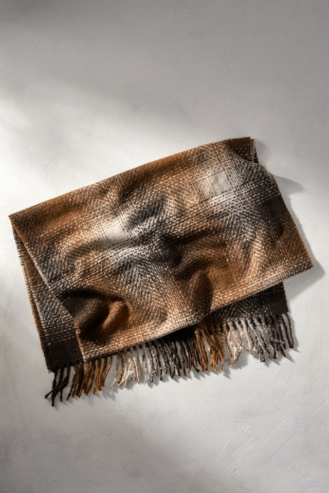 Harvest Plaid Blanket Scarf #1