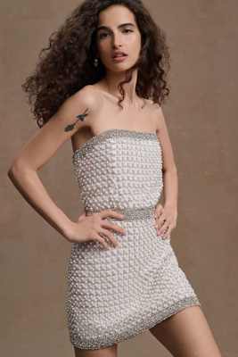 Retroféte Heather Pearl Dress In White