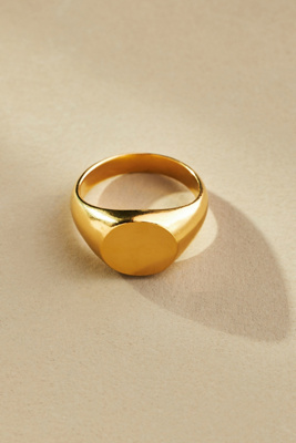 Thatch 14k Gold Signet Ring | Anthropologie