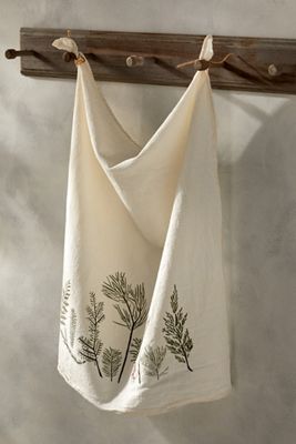 June & December Dish Towel, Conifers