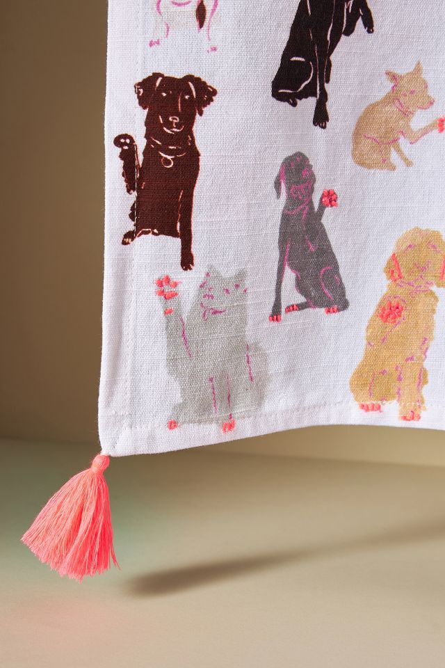 Dog Carolers Dish Towel  Anthropologie Japan - Women's Clothing