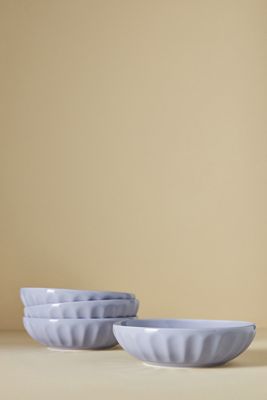 Shiny Latte Pasta Bowls, Set of 4