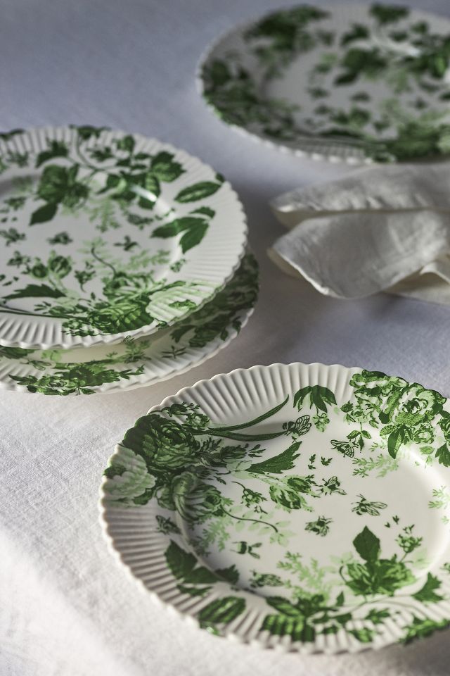 Green hotsell dessert plates