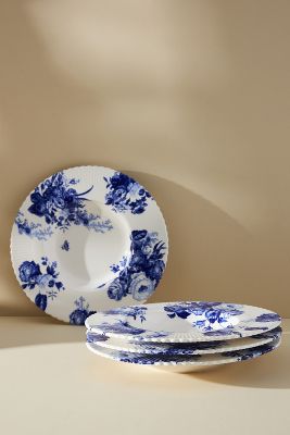 Anthropologie Abi Soup Bowls, Set Of 4 By  In Blue Size S/4 Bowl