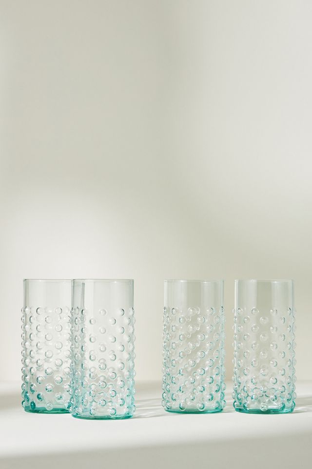 Eva Hobnail Highball Glasses, Set of 4