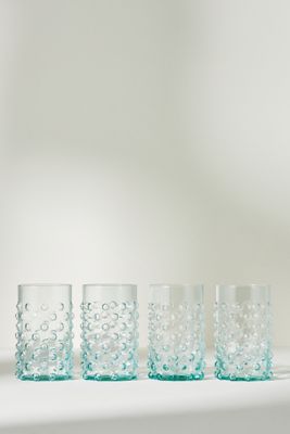 Eva Hobnail Juice Glasses, Set of 4