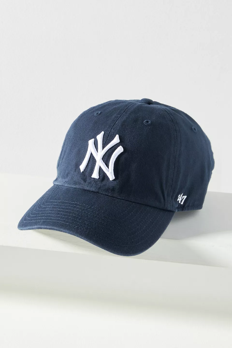 New York Yankees Tie-Dye 47 Brand White Rio Clean Up Dad Hat