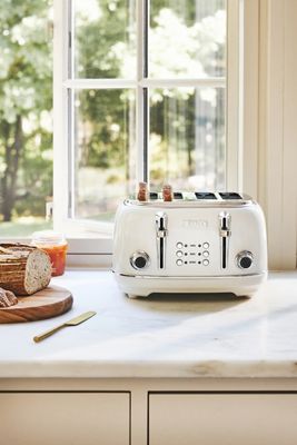 Haden Heritage Toaster, Kettle, Coffee Maker, Microwave, Blender Set, White  