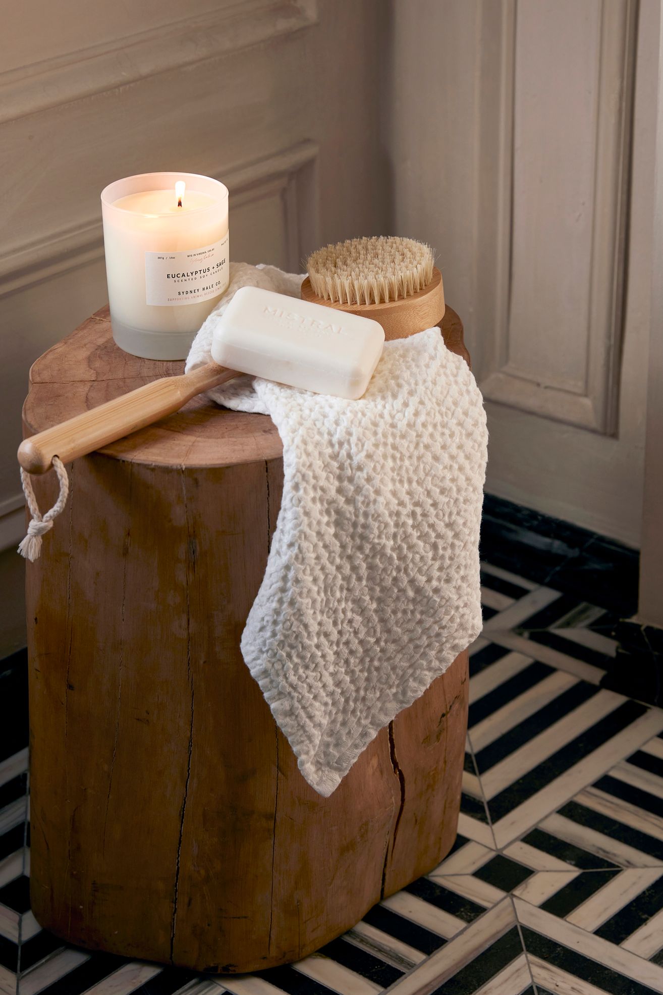 Waffle Weave Face Towel - White, One Size