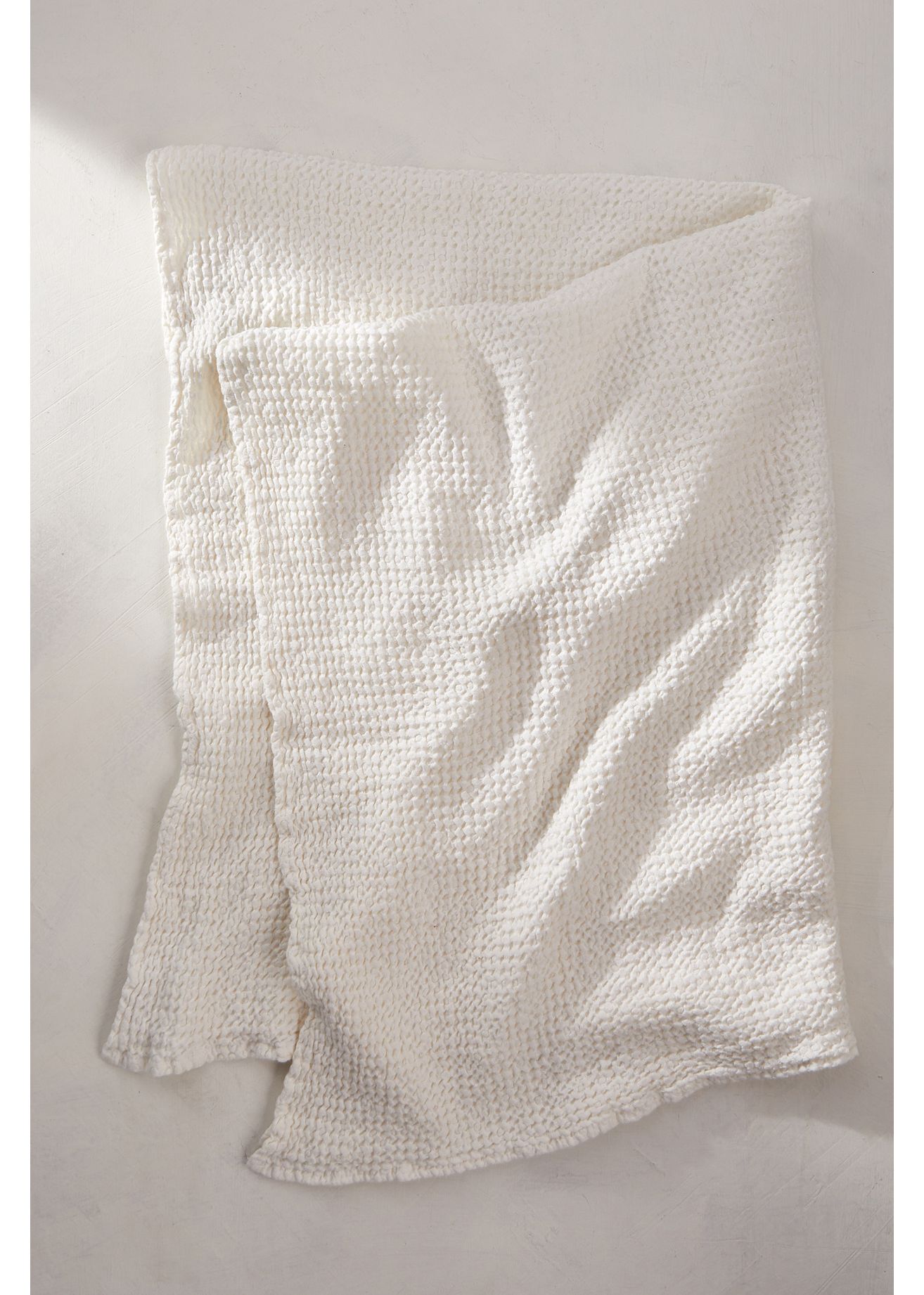 Waffle Weave Bath Towel - White, One Size