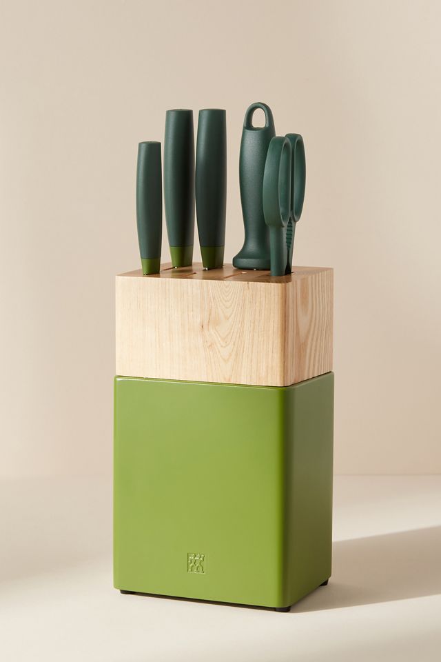 Zwilling 8-pcs Now S Knife Block Set, green