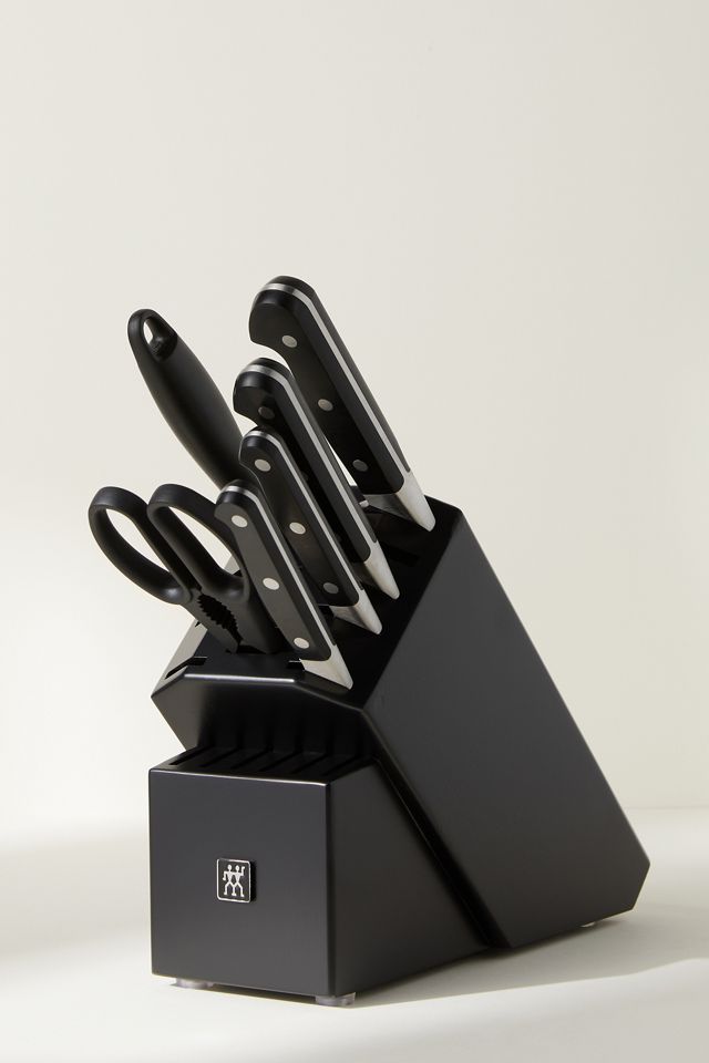 ZWILLING J.A. Henckels Pro 7-Piece Black Knife Block Set 38446-905