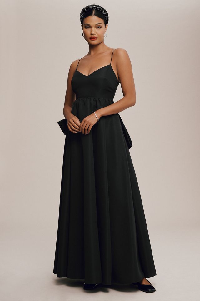 Sachin & Babi Hadley V-Neck Back-Bow Empire Gown | Anthropologie