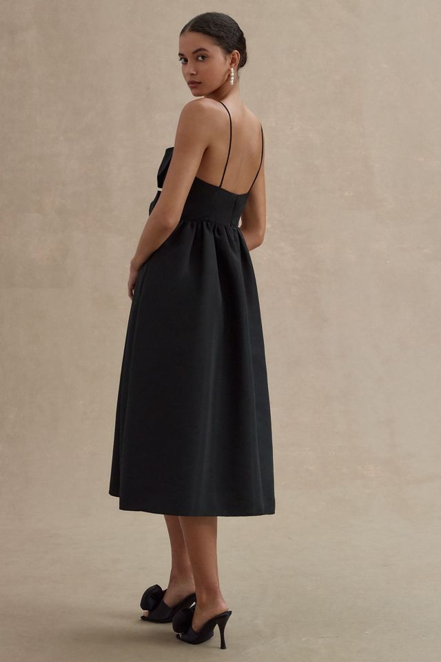 Sachin & Babi Sloane Taffeta Double-Bow Pleated Midi Dress #2