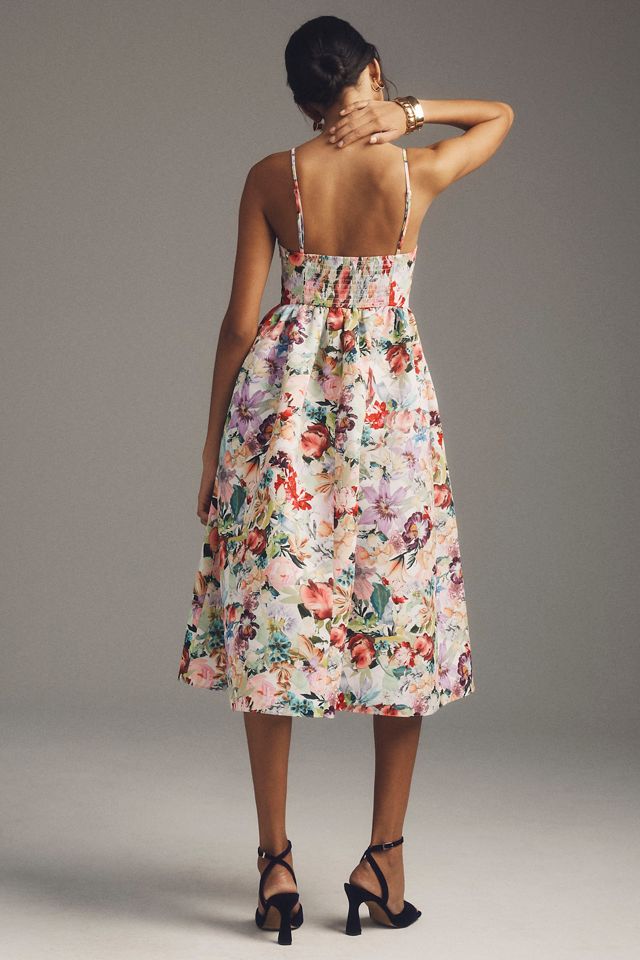 Sachin & Babi Sloane Taffeta Double-Bow Pleated Midi Dress #2