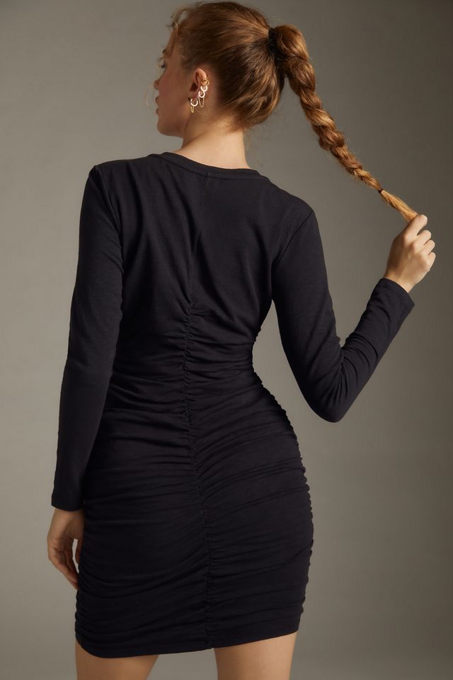 Sundry Ruched-Front Long-Sleeve Dress #1