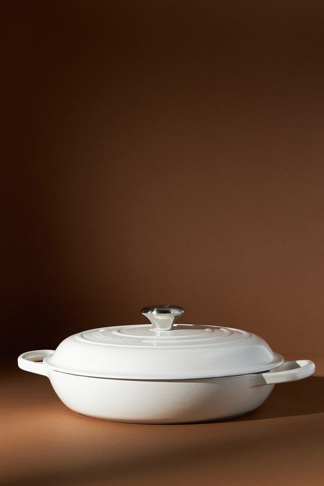 Le Creuset 3.5qt Signature Cast Iron Braiser White