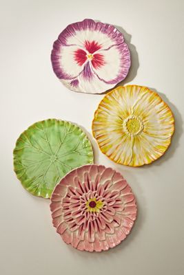 Nature's Abundance Stoneware Side Plates, Set of 4