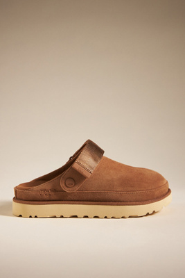 Ugg Goldenstar Suede Clogs In Yellow