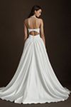 Jenny by Jenny Yoo Sheridan Drop-Waist Stretch-Satin Wedding Gown