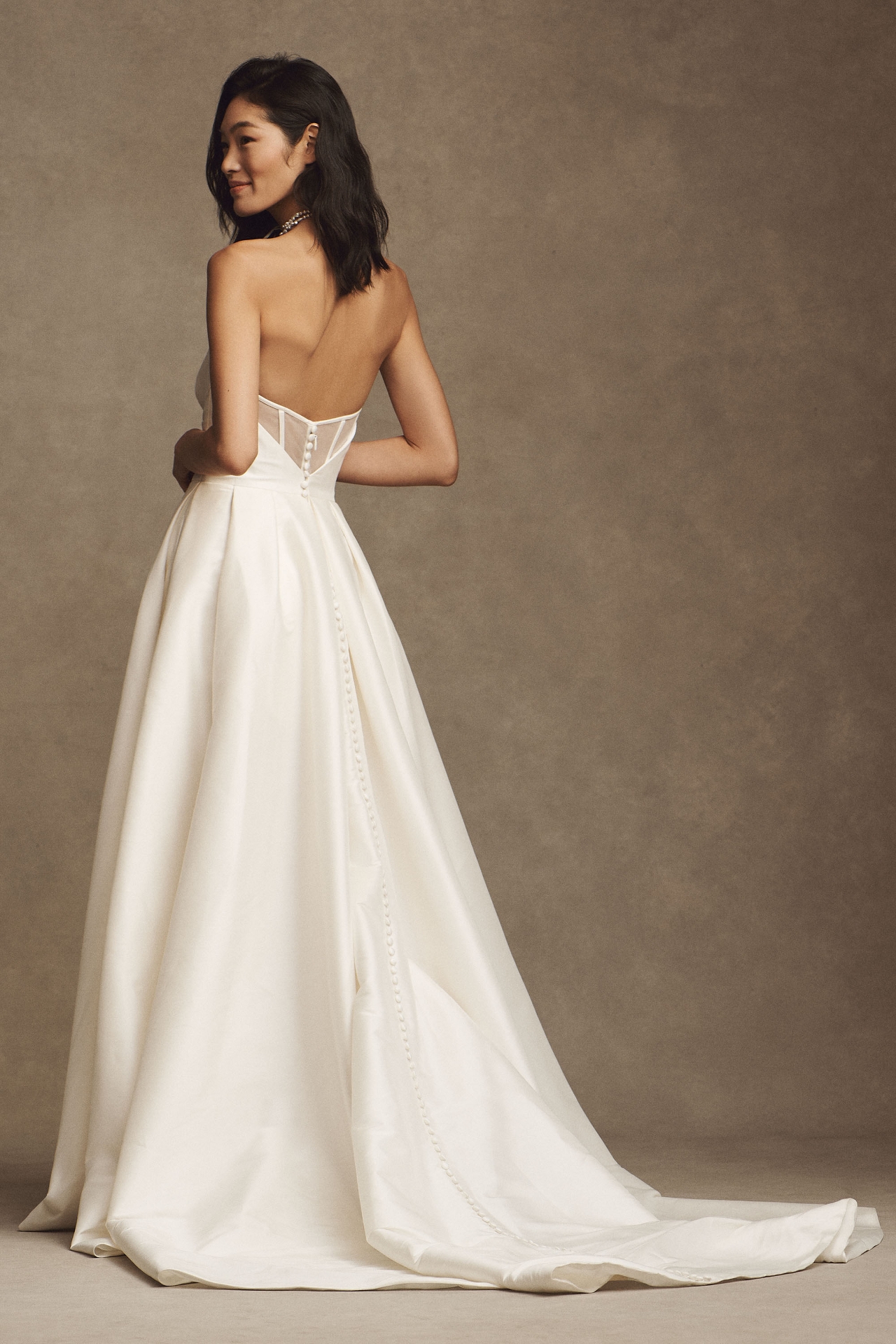 Jenny Yoo Preston Strapless Ball-Skirt Taffeta Wedding Gown