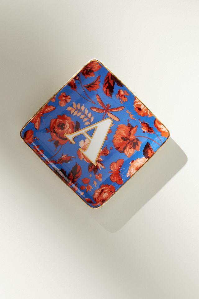 Monogram Flower Trinket Bowl - Luxury S00 Blue