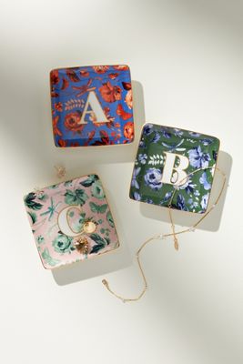 Floral Monogram Trinket Dish