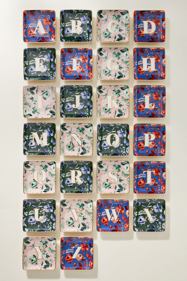 Piattino Portaoggetti con Monogramma Floreale #1