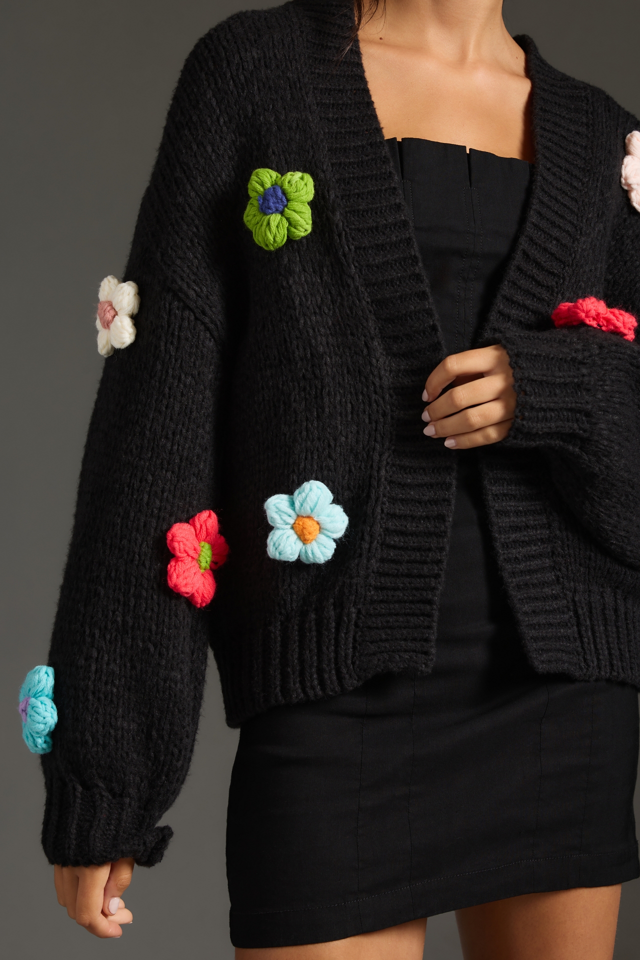 The Susannah 3D Flower Cardigan Sweater