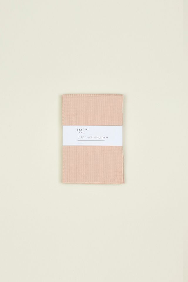 Blush and Terra Cotta Cotton Waffle Kitchen Towels Set