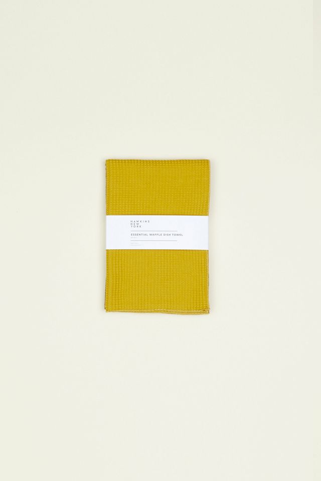 Mustard and Bronze Cotton Waffle Kitchen Towels Set