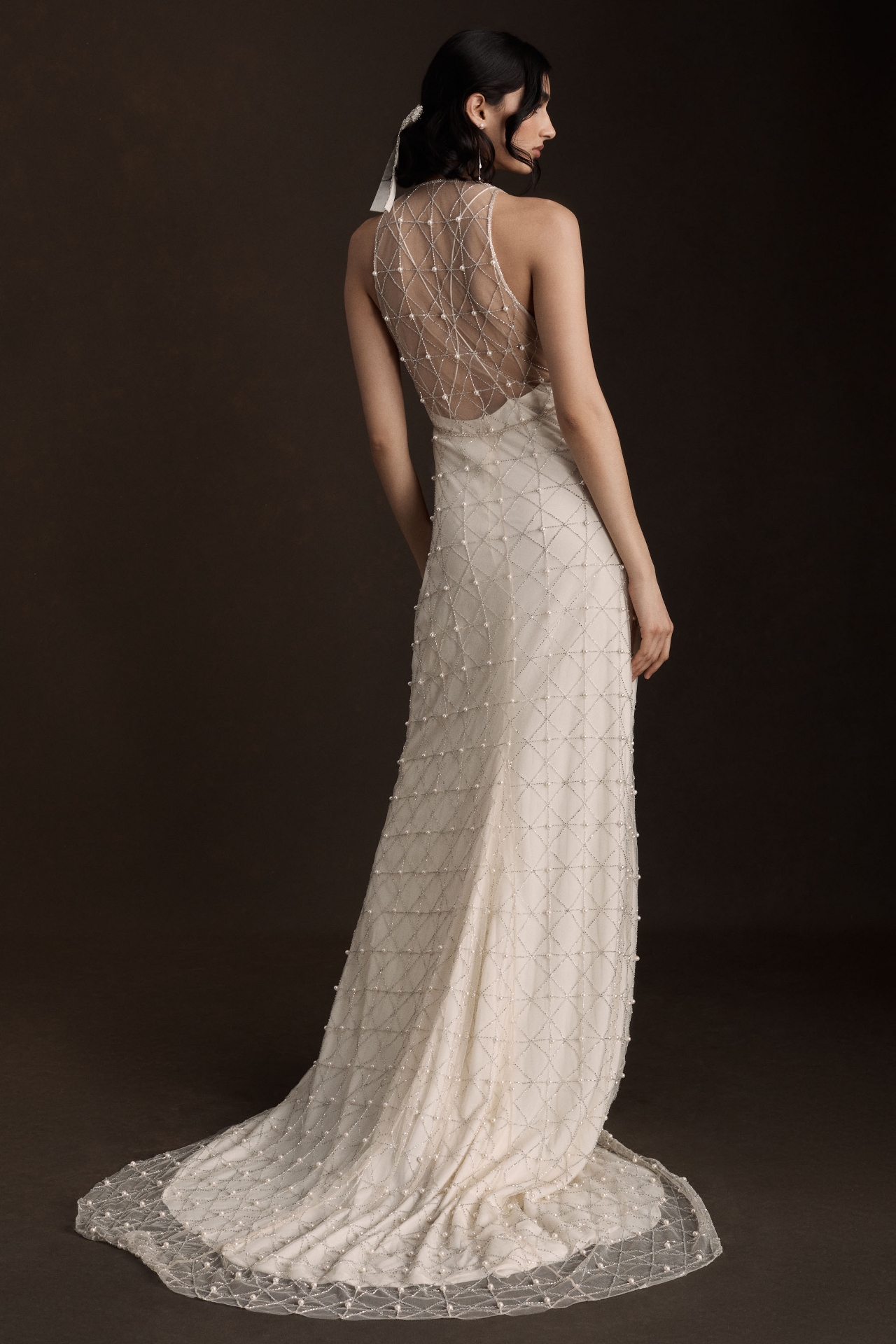 BHLDN Clemence Beaded Overlay Mesh Wedding Gown