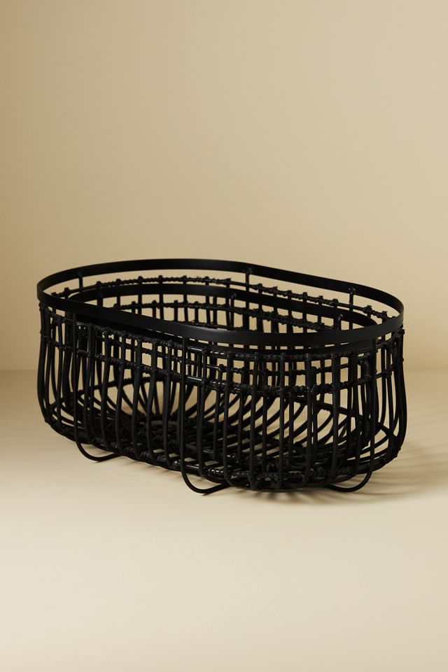 Mila Brass Kitchen Baskets, Set of 2 #1