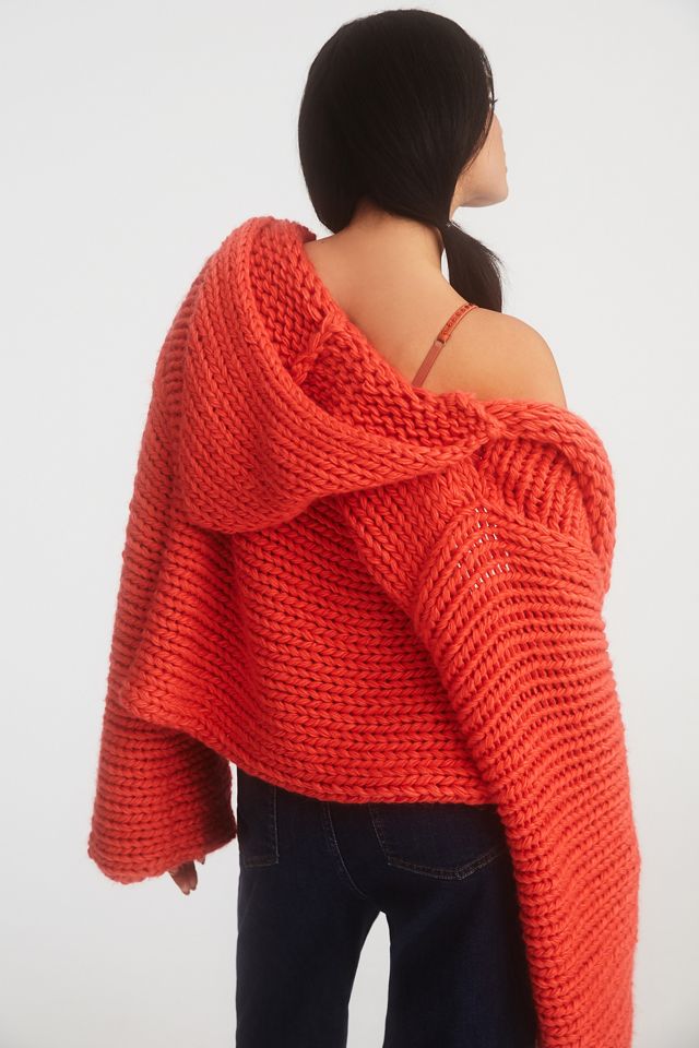 By Anthropologie Cozy Knit Hooded Cardigan Sweater #2