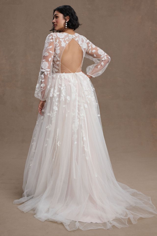 Willowby by Watters Olena Long-Sleeve Lace Wedding Gown #5