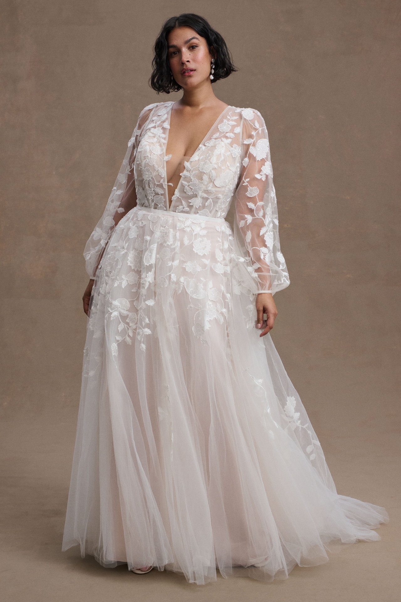 Willowby by Watters Olena Long-Sleeve Lace Wedding Gown