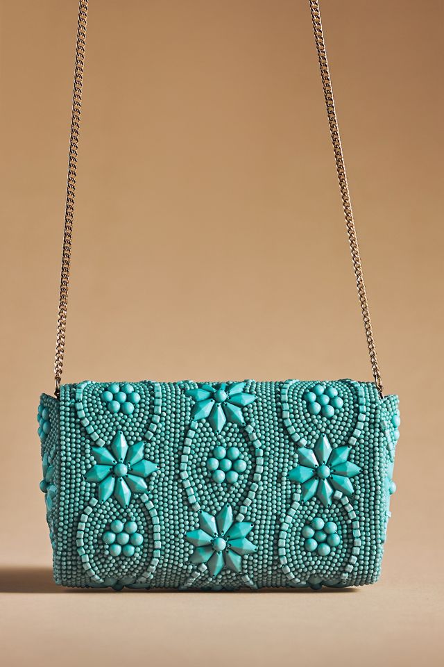 Beaded Floral Clutch #1
