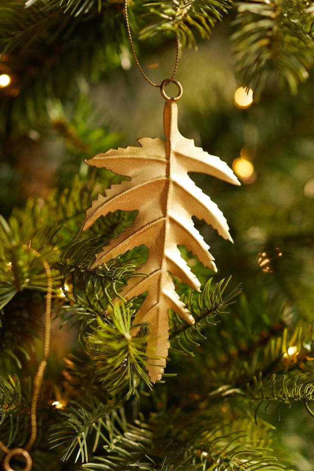 Leafy Brass Ornaments, Set of 24 #3