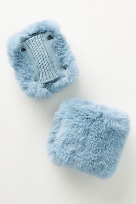 BY ANTHROPOLOGIE FAUX FUR CUFFS 