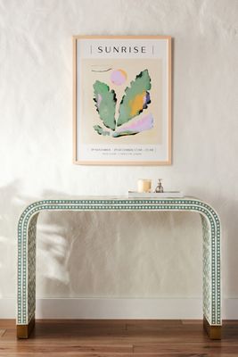 Moroccan Waterfall Inlay Console Table