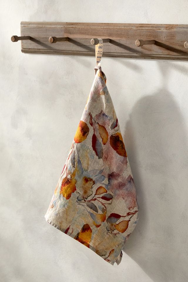 Lithuanian Dish Towel, Watercolor Florals #1