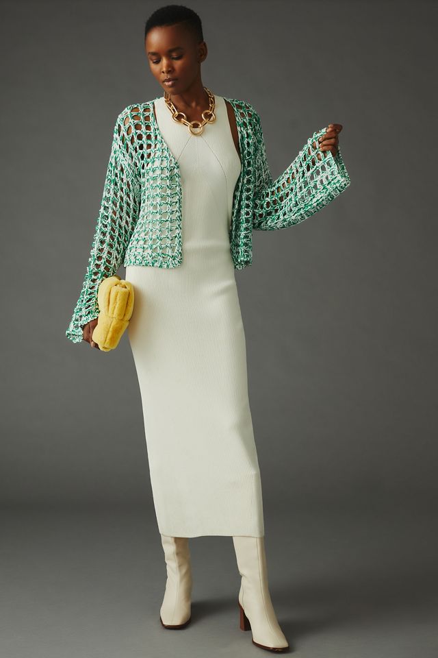 By Anthropologie Crochet Cardigan Sweater #3