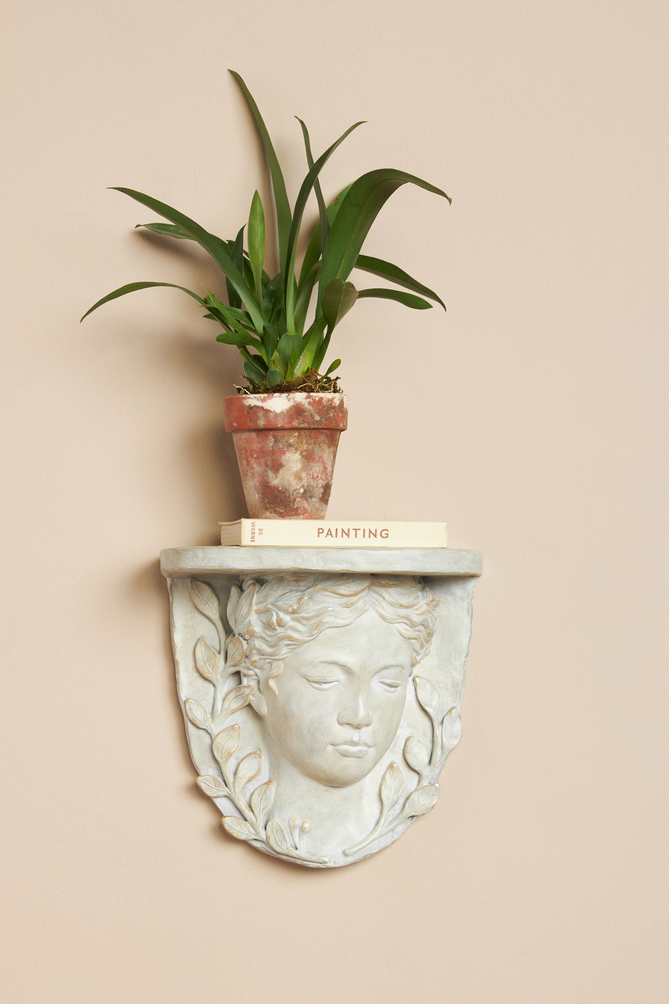 Grecian Bust Shelf - Grey