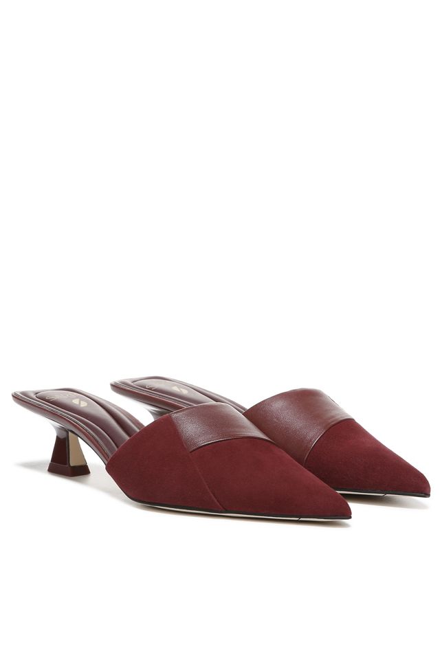 Sarto Dune Pointed-Toe Kitten-Heel Mules #3