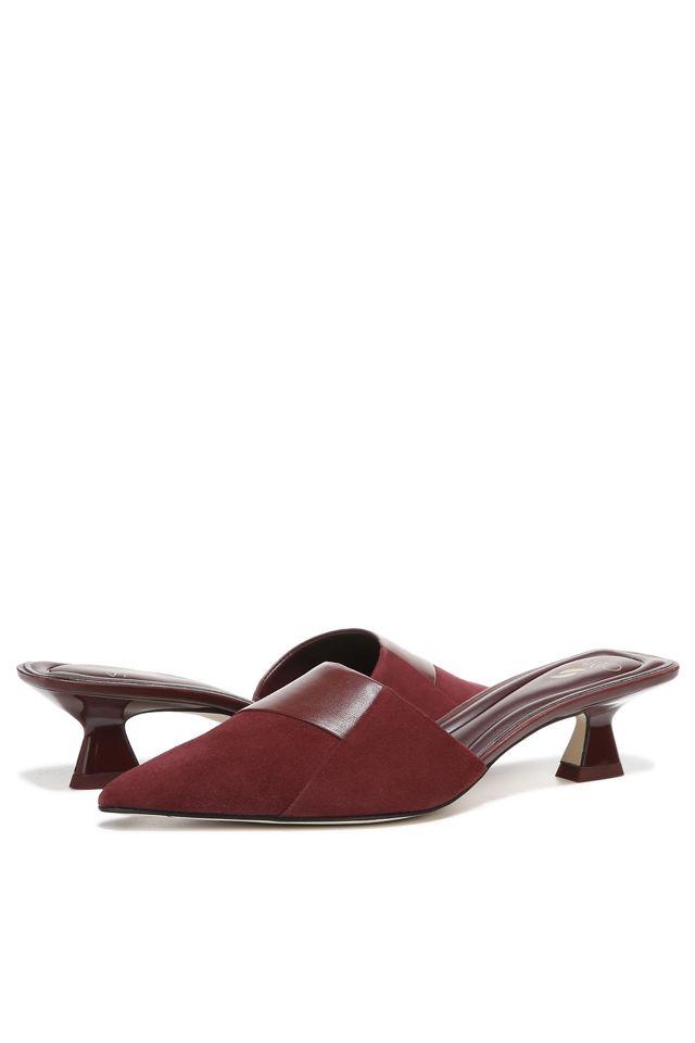 Sarto Dune Pointed-Toe Kitten-Heel Mules #4
