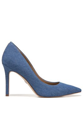 Shop Sam Edelman Hazel Pointed-toe Heels In Blue