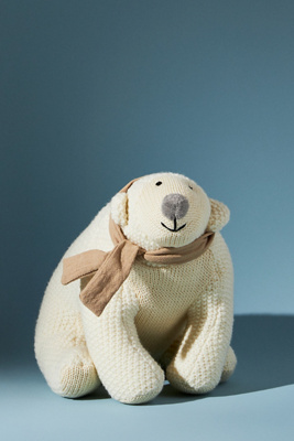 Scout the Polar Bear Knit Stuffed Animal Anthropologie
