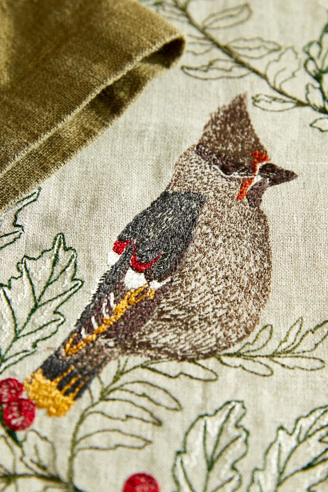 Coral & Tusk Bird Linen Runner #1