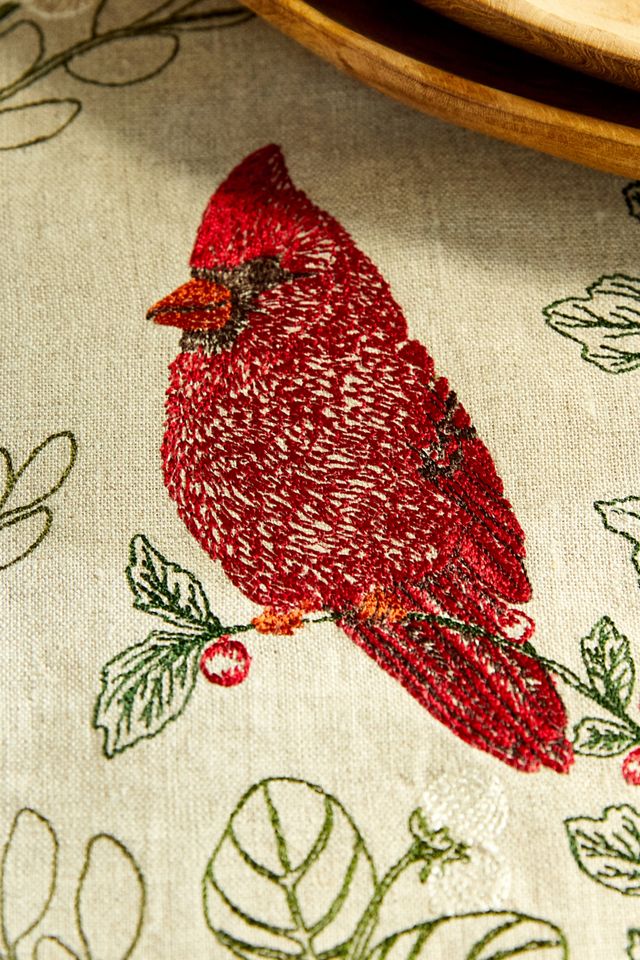 Coral & Tusk Bird Linen Runner #2