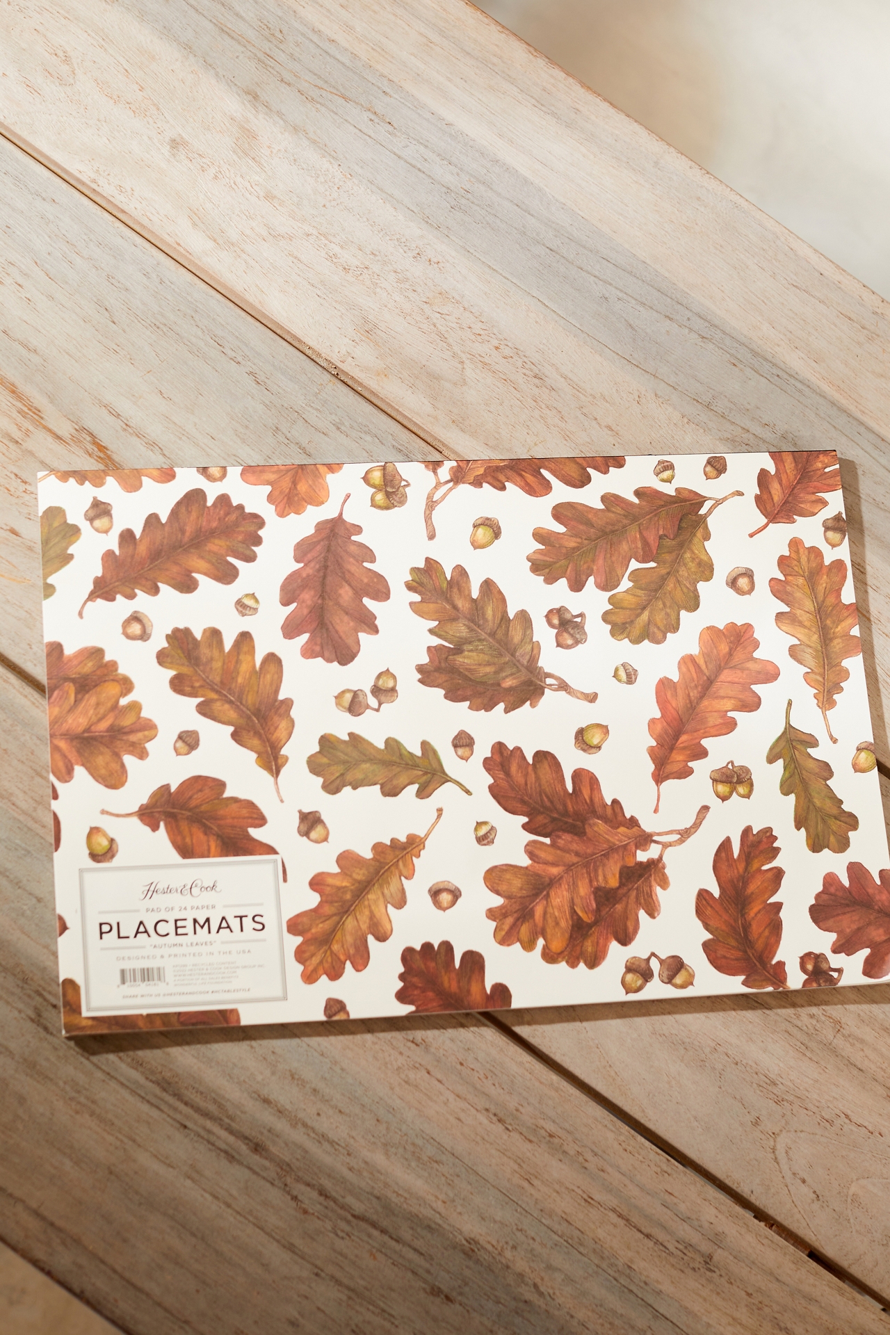 Autumn Leaves Paper Placemats, Set of 24